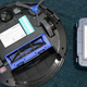 A look at the underside reviews pretty standard components, including a removable dustbin.